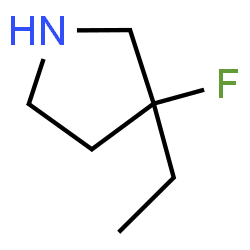 ChemSpider 2D Image | 3-Ethyl-3-fluoropyrrolidine | C6H12FN