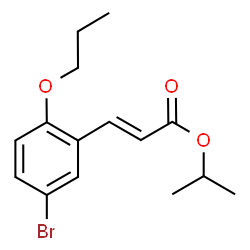 ChemSpider 2D Image | Isopropyl (2E)-3-(5-bromo-2-propoxyphenyl)acrylate | C15H19BrO3