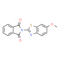 ChemSpider 2D Image | 2-(6-methoxy-1,3-benzothiazol-2-yl)isoindole-1,3-dione | C16H10N2O3S