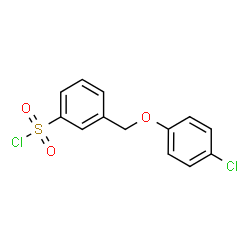ChemSpider 2D Image | 3-[(4-Chlorophenoxy)methyl]benzenesulfonyl chloride | C13H10Cl2O3S