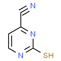 ChemSpider 2D Image | 2-Sulfanyl-4-pyrimidinecarbonitrile | C5H3N3S