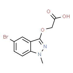 ChemSpider 2D Image | [(5-Bromo-1-methyl-1H-indazol-3-yl)oxy]acetic acid | C10H9BrN2O3