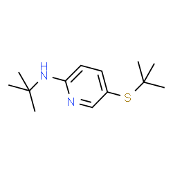 ChemSpider 2D Image | N-(2-Methyl-2-propanyl)-5-[(2-methyl-2-propanyl)sulfanyl]-2-pyridinamine | C13H22N2S