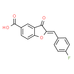 ChemSpider 2D Image | (2Z)-2-(4-Fluorobenzylidene)-3-oxo-2,3-dihydro-1-benzofuran-5-carboxylic acid | C16H9FO4