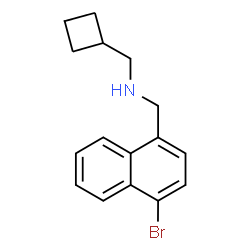 ChemSpider 2D Image | 1-(4-Bromo-1-naphthyl)-N-(cyclobutylmethyl)methanamine | C16H18BrN