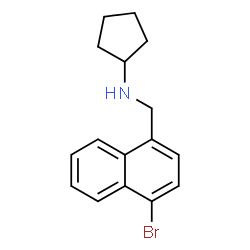 ChemSpider 2D Image | N-[(4-Bromo-1-naphthyl)methyl]cyclopentanamine | C16H18BrN