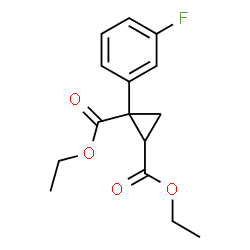ChemSpider 2D Image | Diethyl 1-(3-fluorophenyl)-1,2-cyclopropanedicarboxylate | C15H17FO4