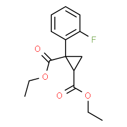 ChemSpider 2D Image | Diethyl 1-(2-fluorophenyl)-1,2-cyclopropanedicarboxylate | C15H17FO4