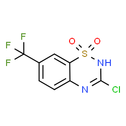 ChemSpider 2D Image | 3-Chloro-7-(trifluoromethyl)-2H-1,2,4-benzothiadiazine 1,1-dioxide | C8H4ClF3N2O2S