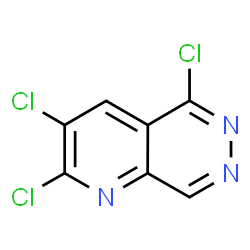ChemSpider 2D Image | 2,3,5-Trichloropyrido[2,3-d]pyridazine | C7H2Cl3N3