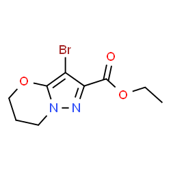 ChemSpider 2D Image | Ethyl 3-bromo-6,7-dihydro-5H-pyrazolo[5,1-b][1,3]oxazine-2-carboxylate | C9H11BrN2O3