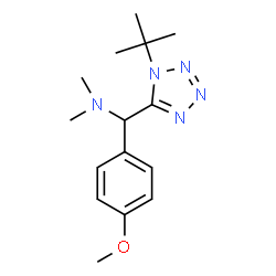 ChemSpider 2D Image | N-[(1-tert-butyl-1H-tetrazol-5-yl)(4-methoxyphenyl)methyl]-N,N-dimethylamine | C15H23N5O