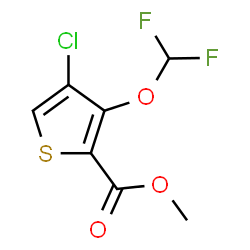 ChemSpider 2D Image | Methyl 4-chloro-3-(difluoromethoxy)-2-thiophenecarboxylate | C7H5ClF2O3S