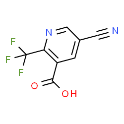 ChemSpider 2D Image | 5-Cyano-2-(trifluoromethyl)nicotinic acid | C8H3F3N2O2