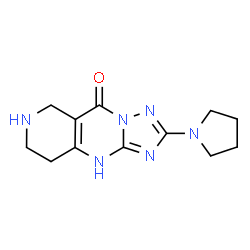 ChemSpider 2D Image | 5-(pyrrolidin-1-yl)-2,4,6,7,11-pentaazatricyclo[7.4.0.0³,?]trideca-1(9),3,5-trien-8-one | C12H16N6O