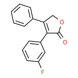 ChemSpider 2D Image | 3-(3-Fluorophenyl)-4-phenyl-2(5H)-furanone | C16H11FO2