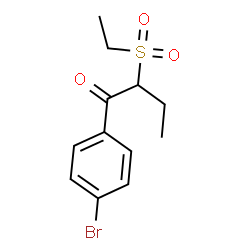 ChemSpider 2D Image | 1-(4-Bromophenyl)-2-(ethylsulfonyl)-1-butanone | C12H15BrO3S