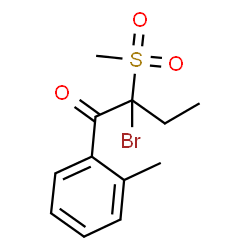 ChemSpider 2D Image | 2-Bromo-1-(2-methylphenyl)-2-(methylsulfonyl)-1-butanone | C12H15BrO3S