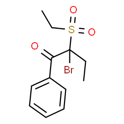 ChemSpider 2D Image | 2-Bromo-2-(ethylsulfonyl)-1-phenyl-1-butanone | C12H15BrO3S
