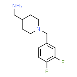 ChemSpider 2D Image | 1-[1-(3,4-Difluorobenzyl)-4-piperidinyl]methanamine | C13H18F2N2