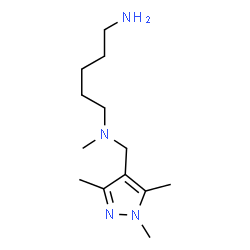 ChemSpider 2D Image | N-Methyl-N-[(1,3,5-trimethyl-1H-pyrazol-4-yl)methyl]-1,5-pentanediamine | C13H26N4