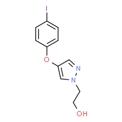 ChemSpider 2D Image | 2-[4-(4-Iodophenoxy)-1H-pyrazol-1-yl]ethanol | C11H11IN2O2