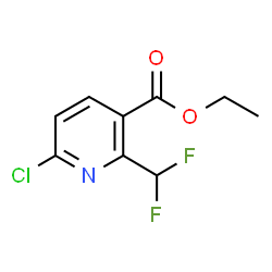 ChemSpider 2D Image | Ethyl 6-chloro-2-(difluoromethyl)nicotinate | C9H8ClF2NO2