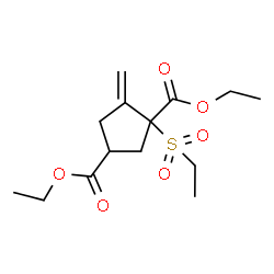 ChemSpider 2D Image | Diethyl 1-(ethylsulfonyl)-5-methylene-1,3-cyclopentanedicarboxylate | C14H22O6S