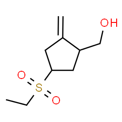 ChemSpider 2D Image | [4-(Ethylsulfonyl)-2-methylenecyclopentyl]methanol | C9H16O3S