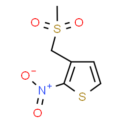 ChemSpider 2D Image | 3-[(Methylsulfonyl)methyl]-2-nitrothiophene | C6H7NO4S2