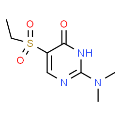 ChemSpider 2D Image | 2-(Dimethylamino)-5-(ethylsulfonyl)-4(3H)-pyrimidinone | C8H13N3O3S