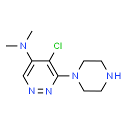 ChemSpider 2D Image | 5-Chloro-N,N-dimethyl-6-(1-piperazinyl)-4-pyridazinamine | C10H16ClN5