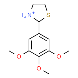 ChemSpider 2D Image | 2-(3,4,5-Trimethoxyphenyl)-1,3-thiazolidin-3-ium | C12H18NO3S