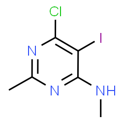 ChemSpider 2D Image | 6-Chloro-5-iodo-N,2-dimethyl-4-pyrimidinamine | C6H7ClIN3