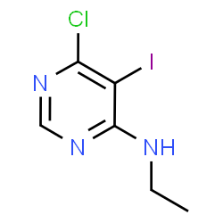 ChemSpider 2D Image | 6-Chloro-N-ethyl-5-iodo-4-pyrimidinamine | C6H7ClIN3