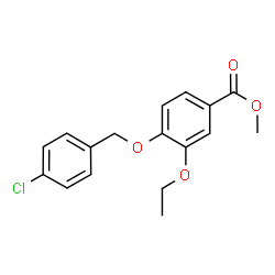 ChemSpider 2D Image | Methyl 4-[(4-chlorobenzyl)oxy]-3-ethoxybenzoate | C17H17ClO4