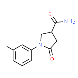 ChemSpider 2D Image | 1-(3-Iodophenyl)-5-oxo-3-pyrrolidinecarboxamide | C11H11IN2O2