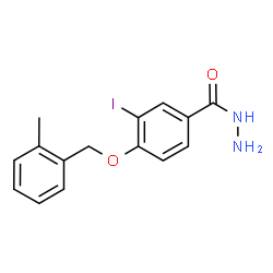 ChemSpider 2D Image | 3-Iodo-4-[(2-methylbenzyl)oxy]benzohydrazide | C15H15IN2O2