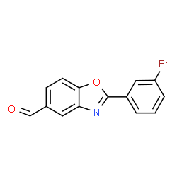 ChemSpider 2D Image | 2-(3-Bromophenyl)-1,3-benzoxazole-5-carbaldehyde | C14H8BrNO2