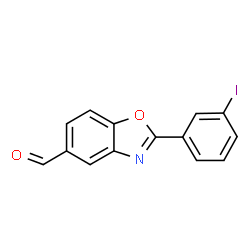 ChemSpider 2D Image | 2-(3-Iodophenyl)-1,3-benzoxazole-5-carbaldehyde | C14H8INO2