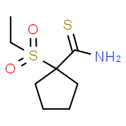 ChemSpider 2D Image | 1-(Ethylsulfonyl)cyclopentanecarbothioamide | C8H15NO2S2
