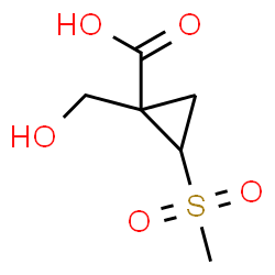 ChemSpider 2D Image | 1-(Hydroxymethyl)-2-(methylsulfonyl)cyclopropanecarboxylic acid | C6H10O5S