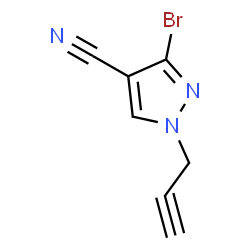ChemSpider 2D Image | 3-Bromo-1-(2-propyn-1-yl)-1H-pyrazole-4-carbonitrile | C7H4BrN3