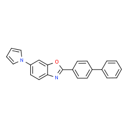 ChemSpider 2D Image | 2-(4-Biphenylyl)-6-(1H-pyrrol-1-yl)-1,3-benzoxazole | C23H16N2O