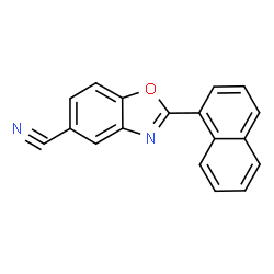 ChemSpider 2D Image | 2-(1-Naphthyl)-1,3-benzoxazole-5-carbonitrile | C18H10N2O