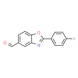 ChemSpider 2D Image | 2-(4-Iodophenyl)-1,3-benzoxazole-5-carbaldehyde | C14H8INO2
