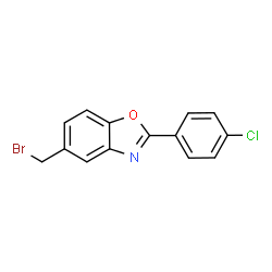 ChemSpider 2D Image | 5-(Bromomethyl)-2-(4-chlorophenyl)-1,3-benzoxazole | C14H9BrClNO