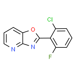 ChemSpider 2D Image | 2-(2-Chloro-6-fluorophenyl)oxazolo[4,5-b]pyridine | C12H6ClFN2O