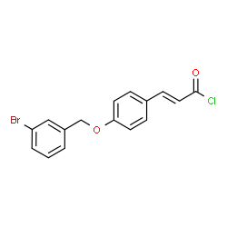 ChemSpider 2D Image | (2E)-3-{4-[(3-Bromobenzyl)oxy]phenyl}acryloyl chloride | C16H12BrClO2