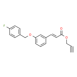 ChemSpider 2D Image | 2-Propyn-1-yl (2E)-3-{3-[(4-fluorobenzyl)oxy]phenyl}acrylate | C19H15FO3